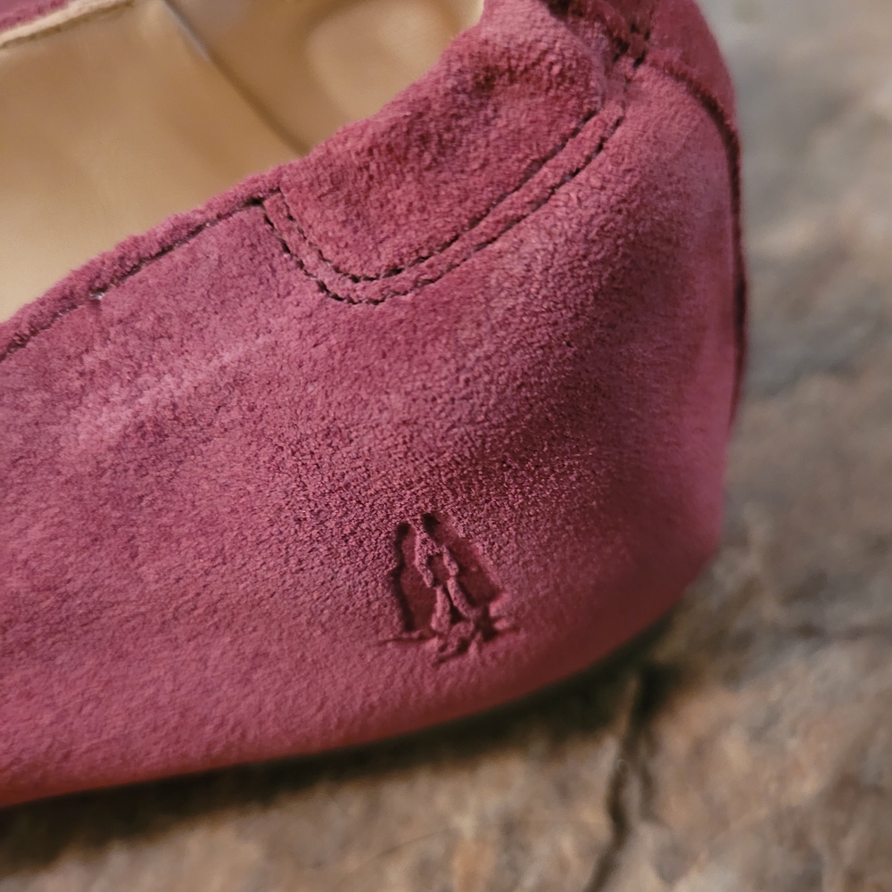 Hush Puppies Maroon Suede Women's Loafers
